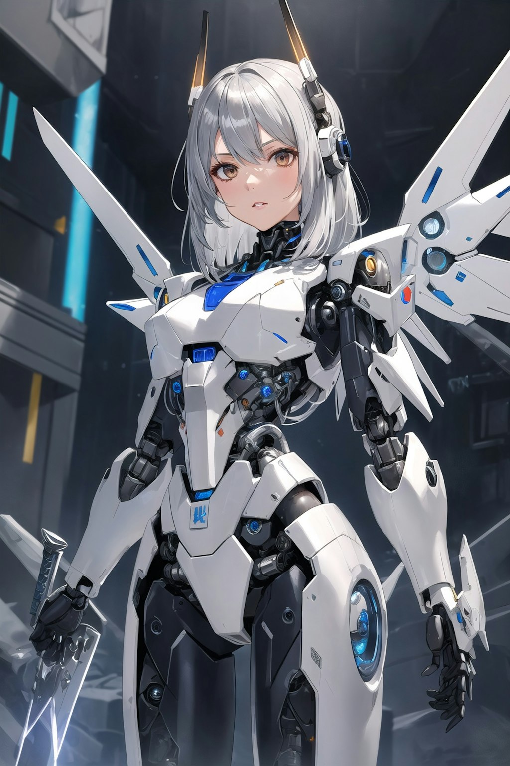 戦闘モードのメカ子