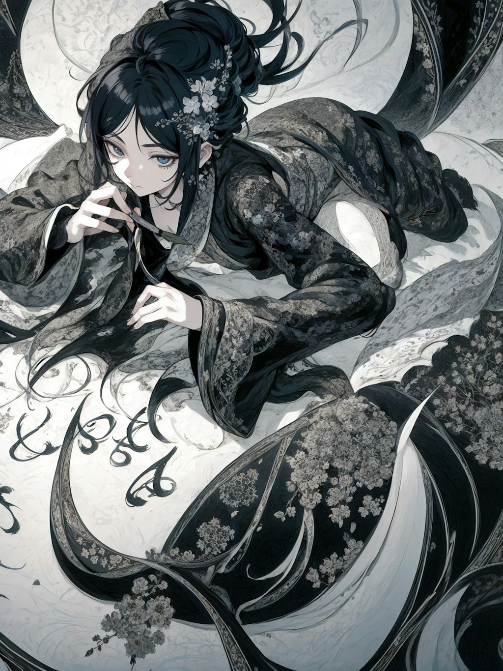 calligraphy girl