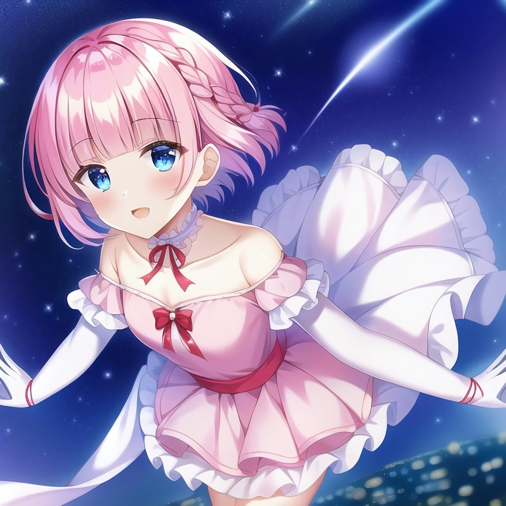 夜空を駆ける魔法少女