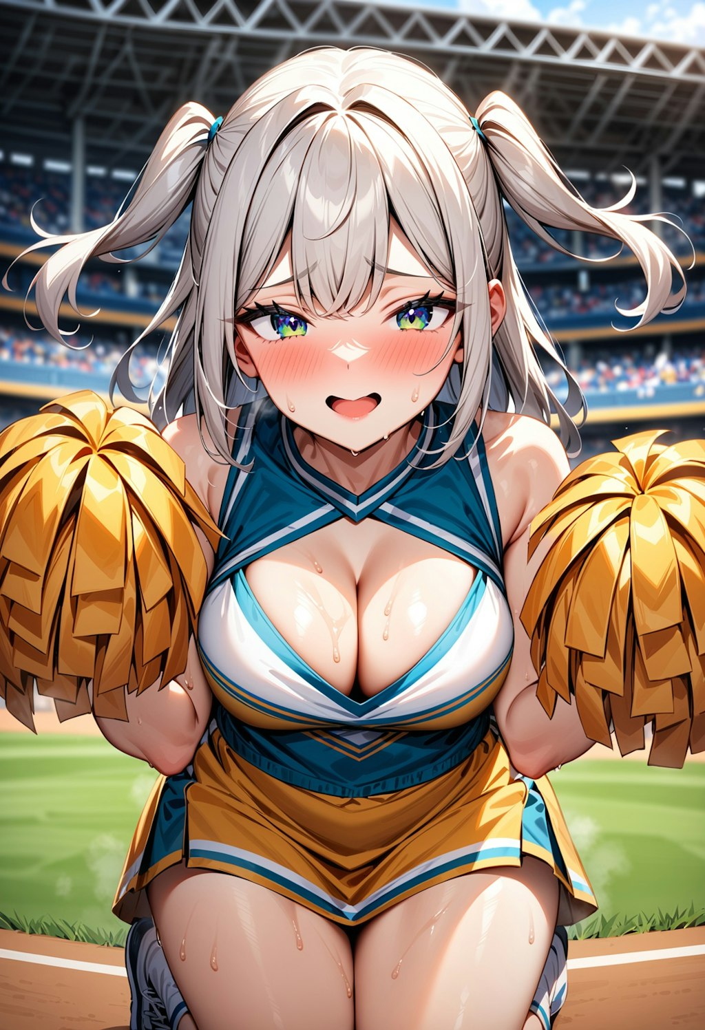 汗だく巨乳チアガールちゃん🤩