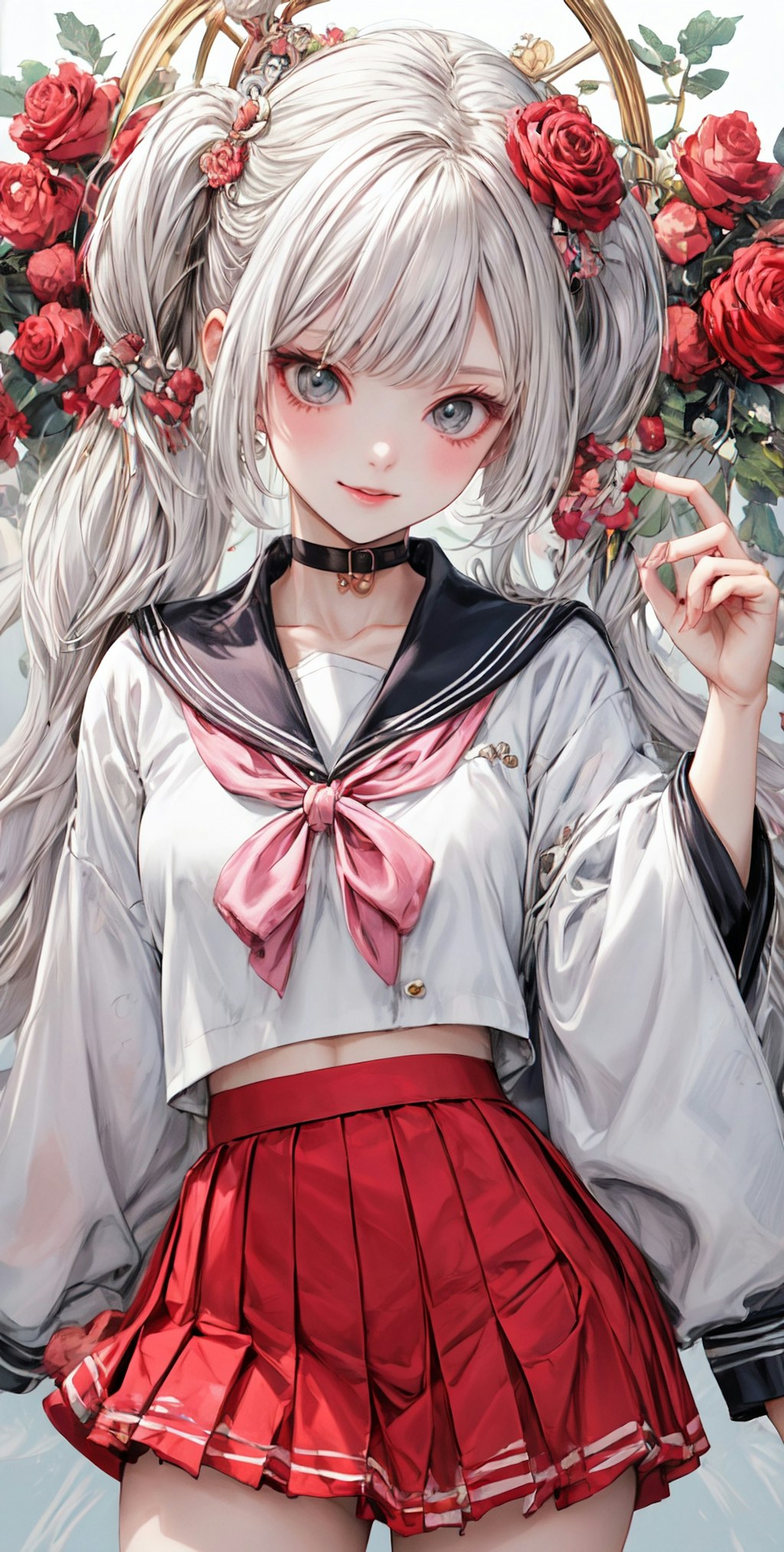 バラと美少女🌹