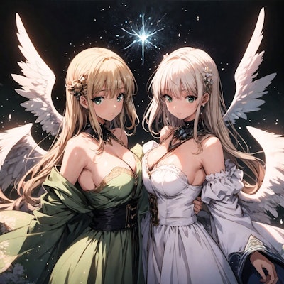天使メタトロンと天使サンダルフォン（双子）
