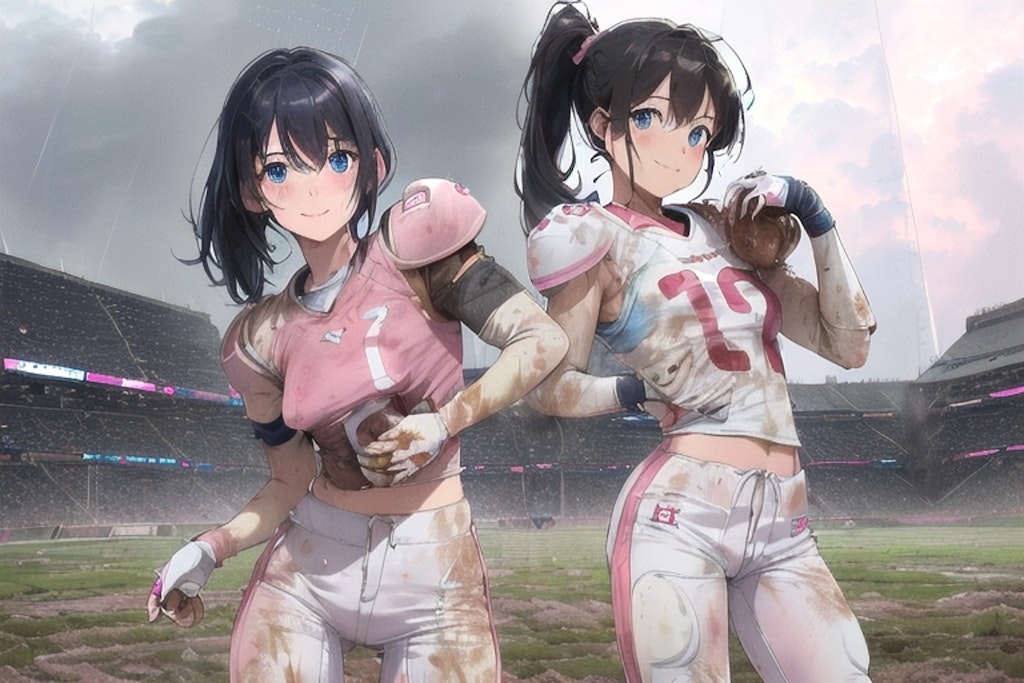 🏈泥まみれの女子アメフト 55