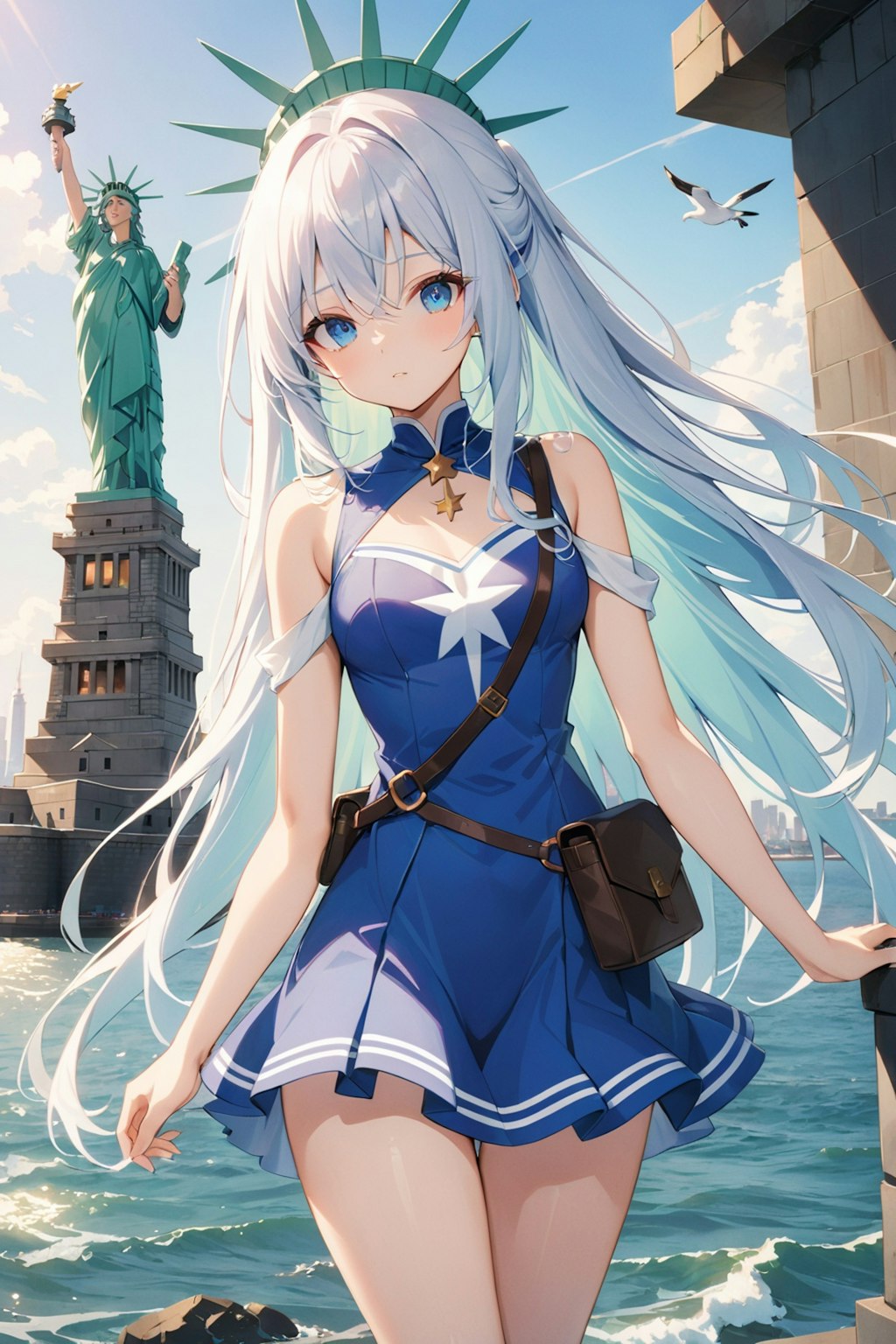 自由の女神のコスプレ🗽