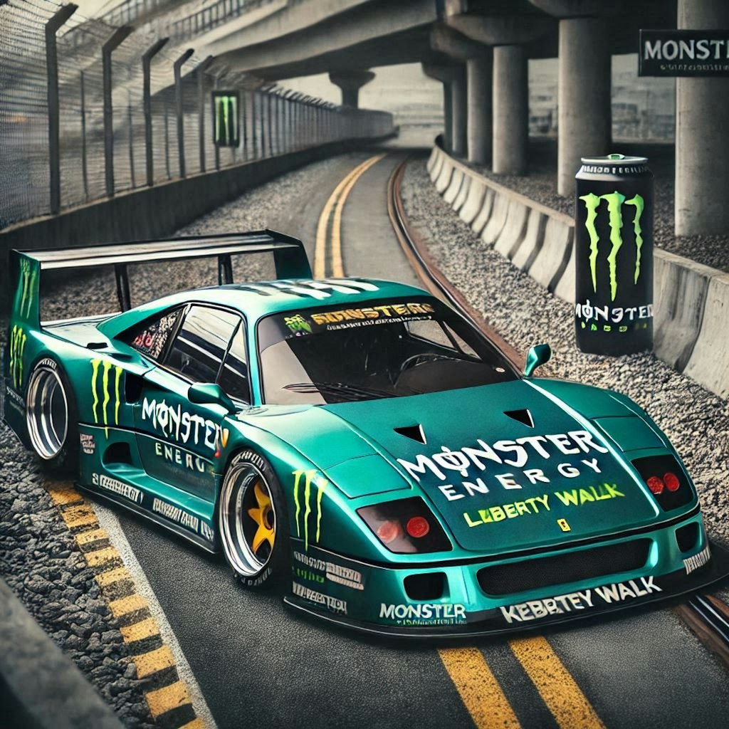 モンスターエナジーリバティーウォークフェラーリF40のドリ車