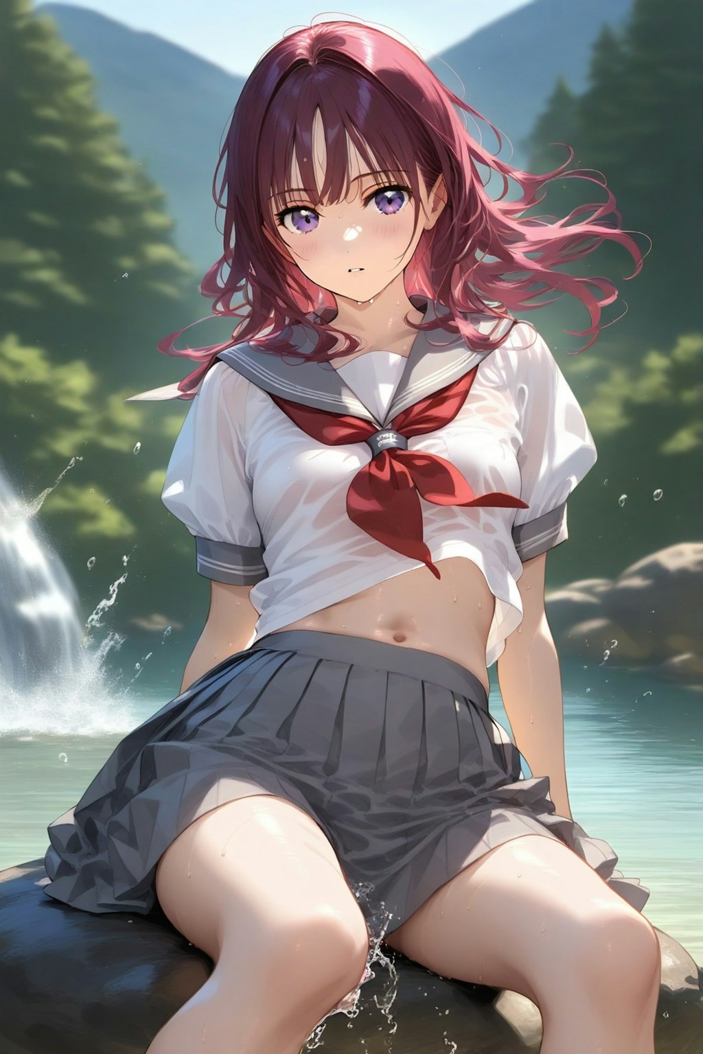 川遊び