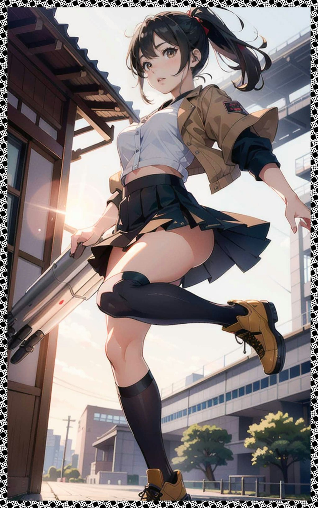 軍服＋スカート　Military uniform + skirt