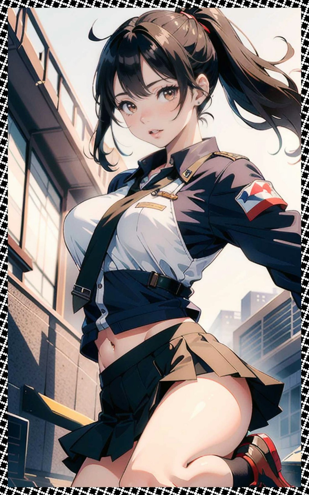 軍服＋スカート　Military uniform + skirt