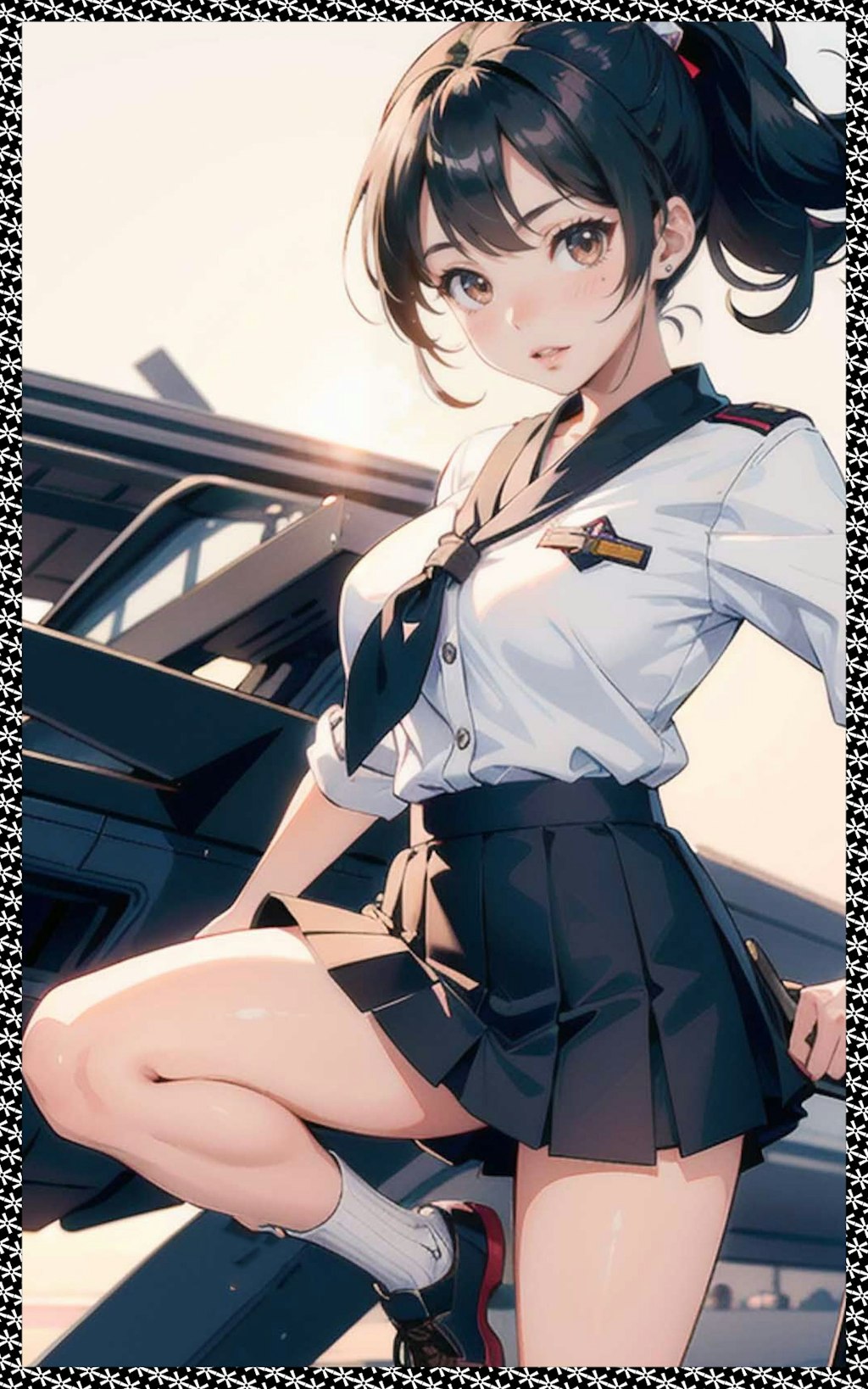 軍服＋スカート　Military uniform + skirt