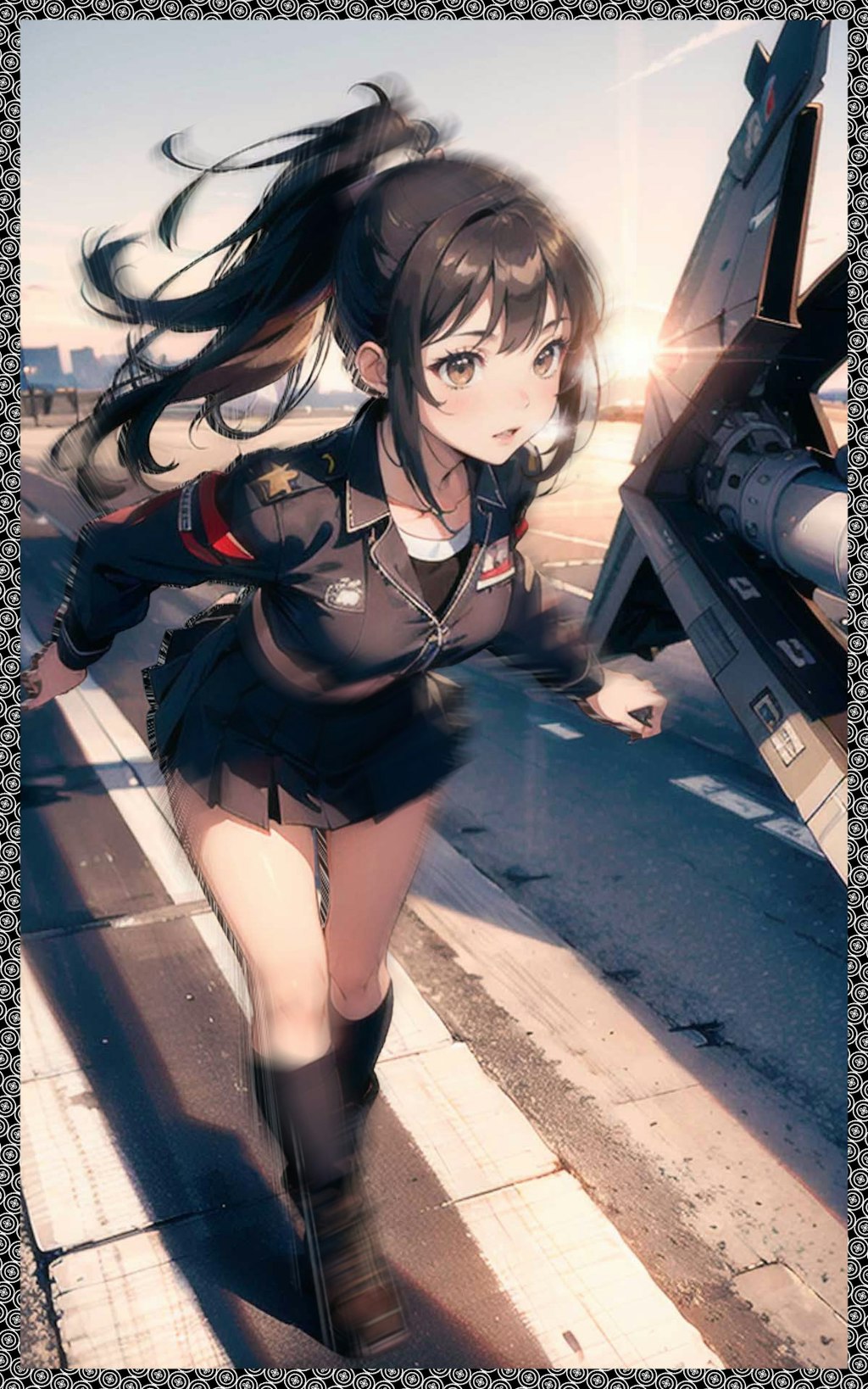 軍服＋スカート　Military uniform + skirt