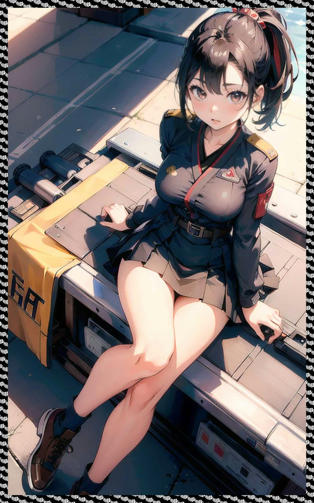 軍服＋スカート　Military uniform + skirt