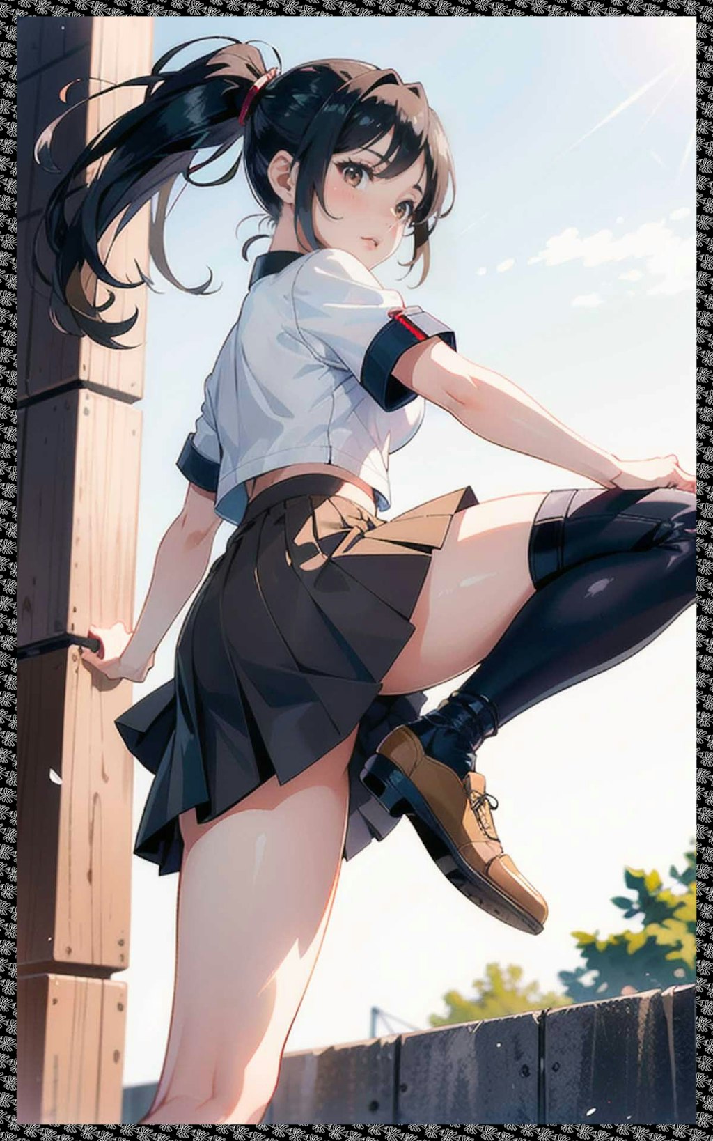 軍服＋スカート　Military uniform + skirt