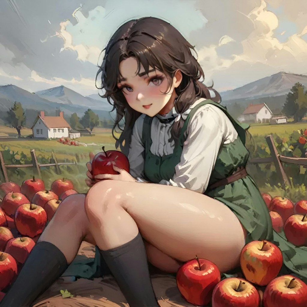 もぎたてのリンゴ🍎