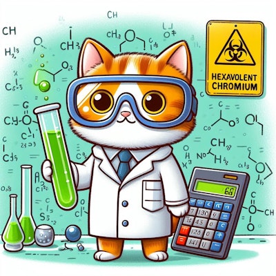 六価クロム色を研究する猫