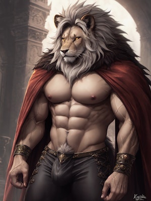Dark fantasy lion