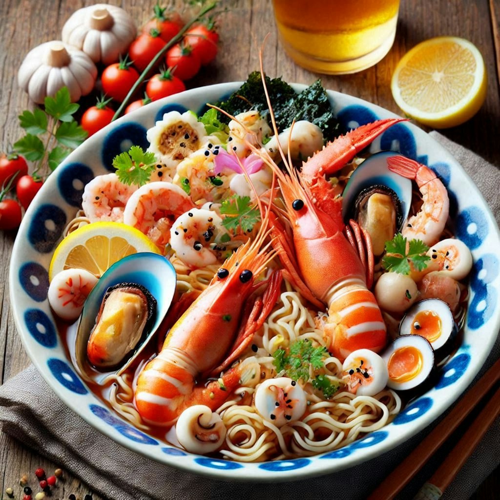 V系seafood noodle