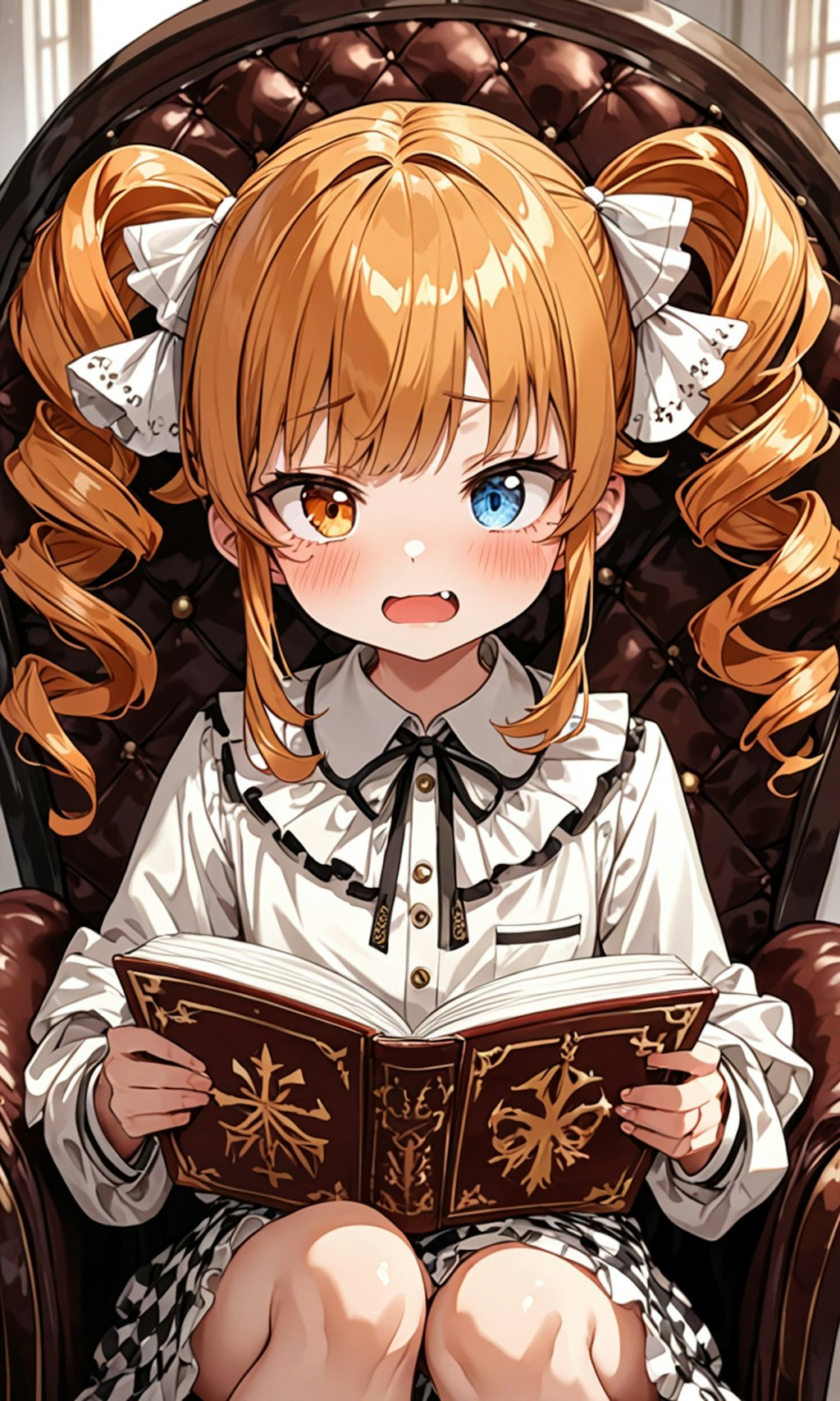 大人な本を読むメリッサちゃん