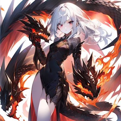 Black dragon girl