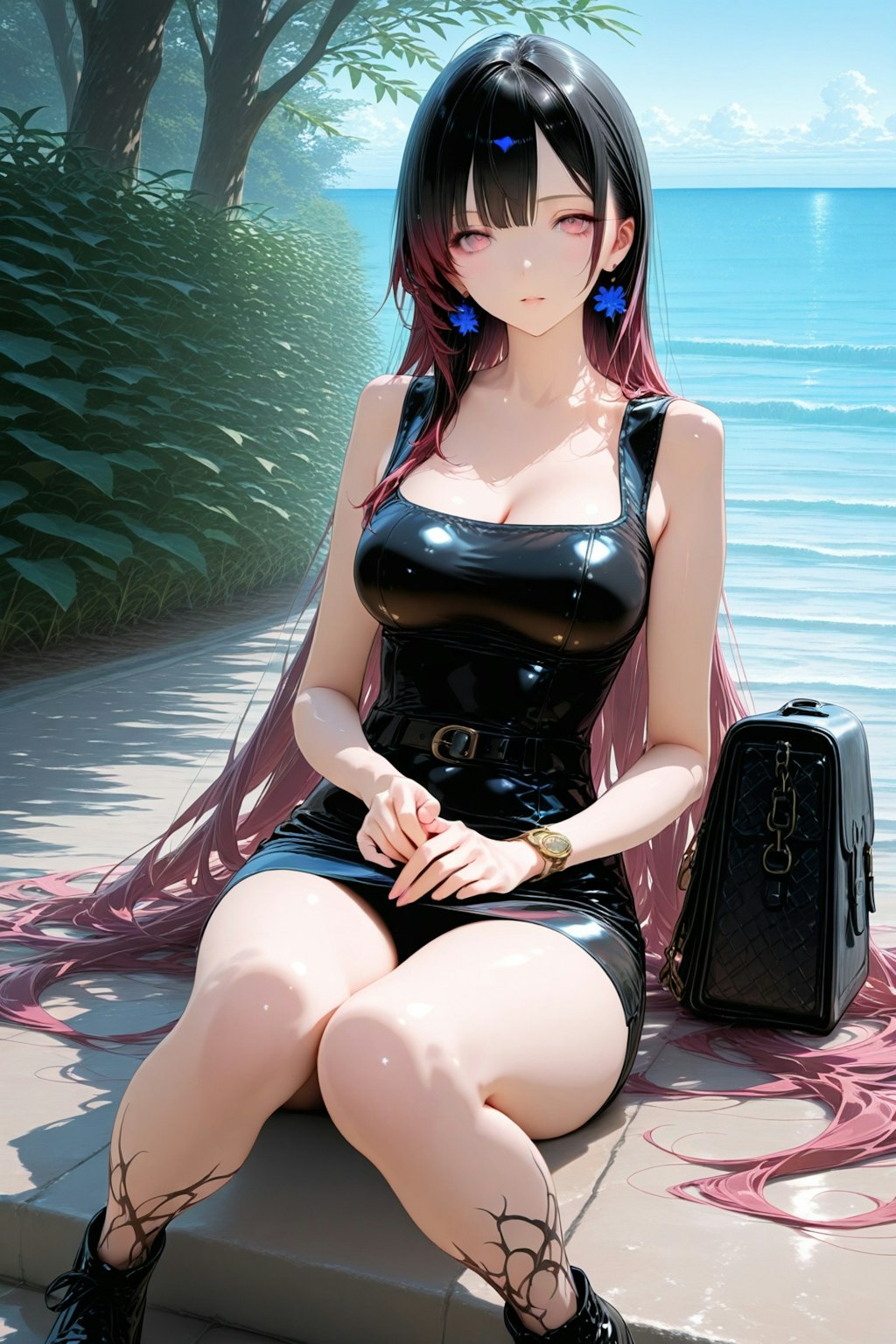 浜辺でデート