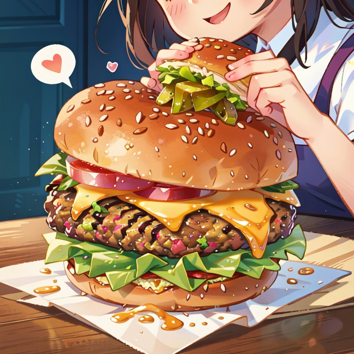 ビッグハンバーガー | chichi-pui（ちちぷい）AIイラスト専用の投稿サイト