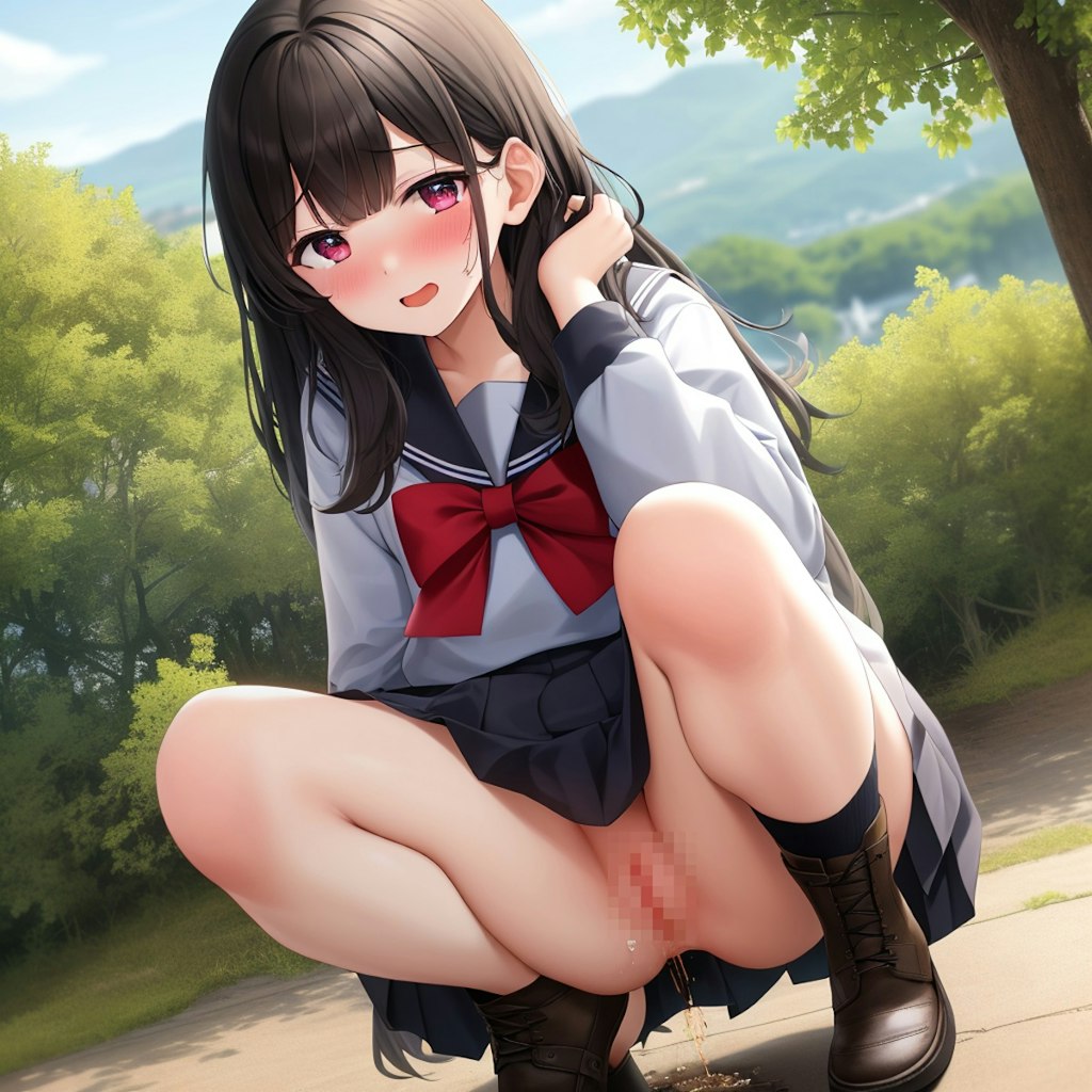 黒髪放尿娘ちゃん９１