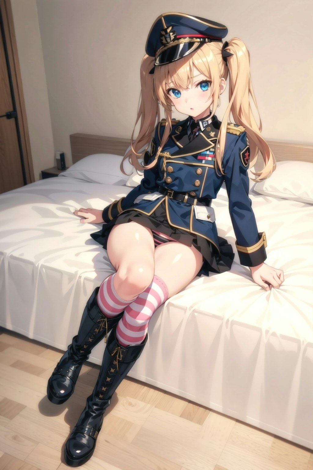 ツインテ軍服少女