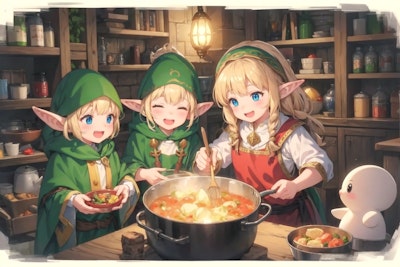 Elf preparing a meal 12