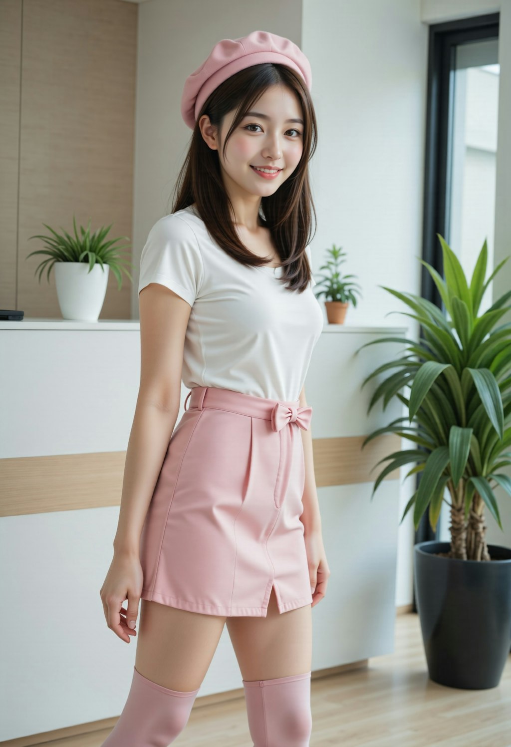 綺麗な足の会社の受付嬢 4