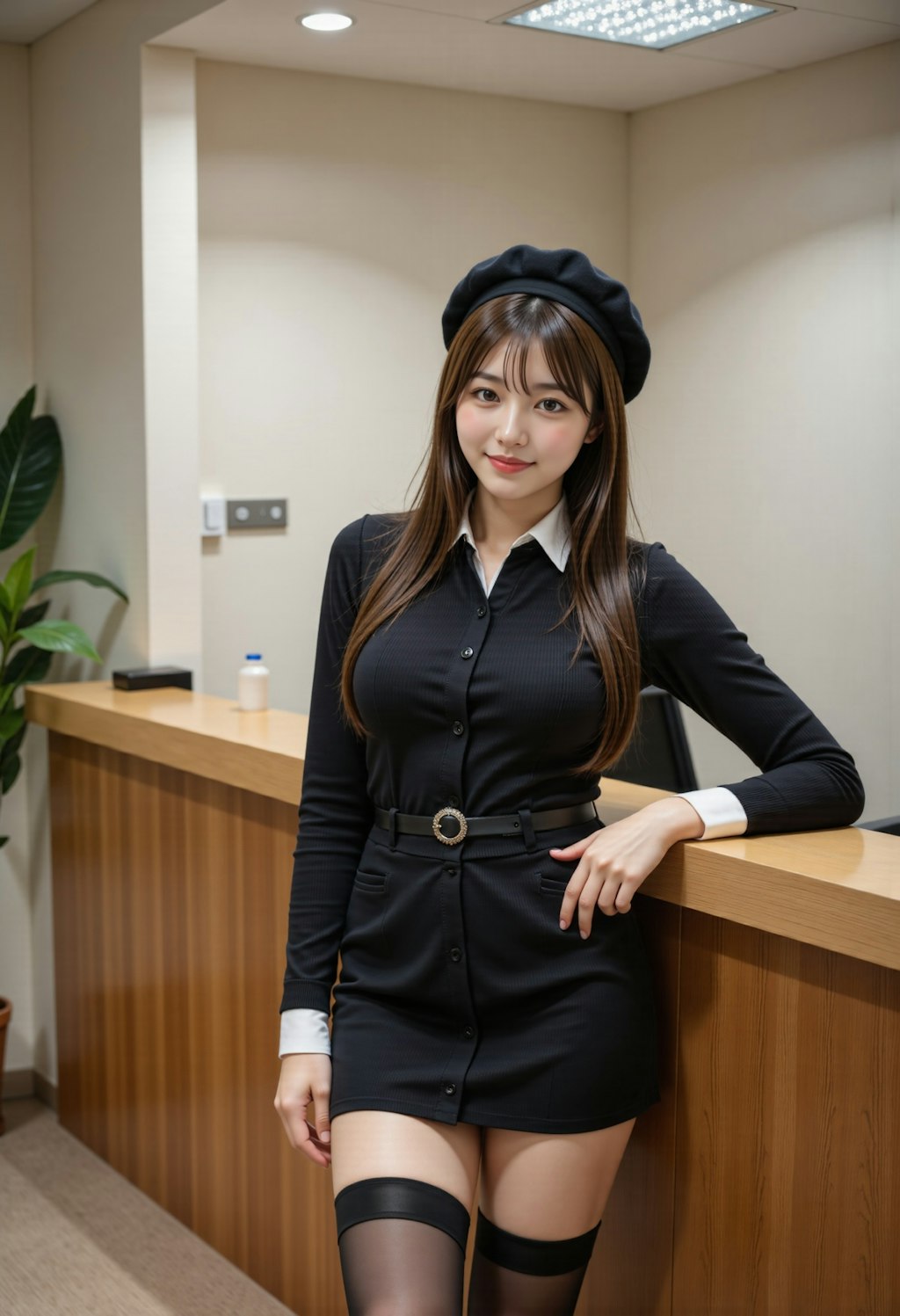 綺麗な足の会社の受付嬢 4