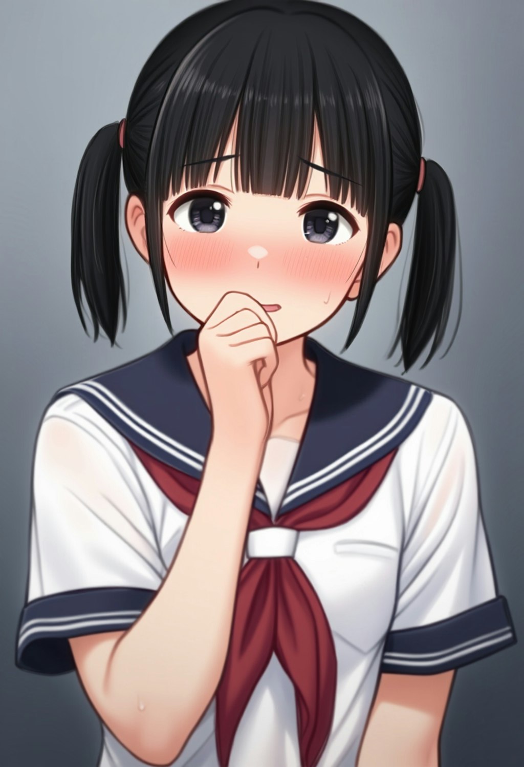 恥じらう仕草 セーラー服
