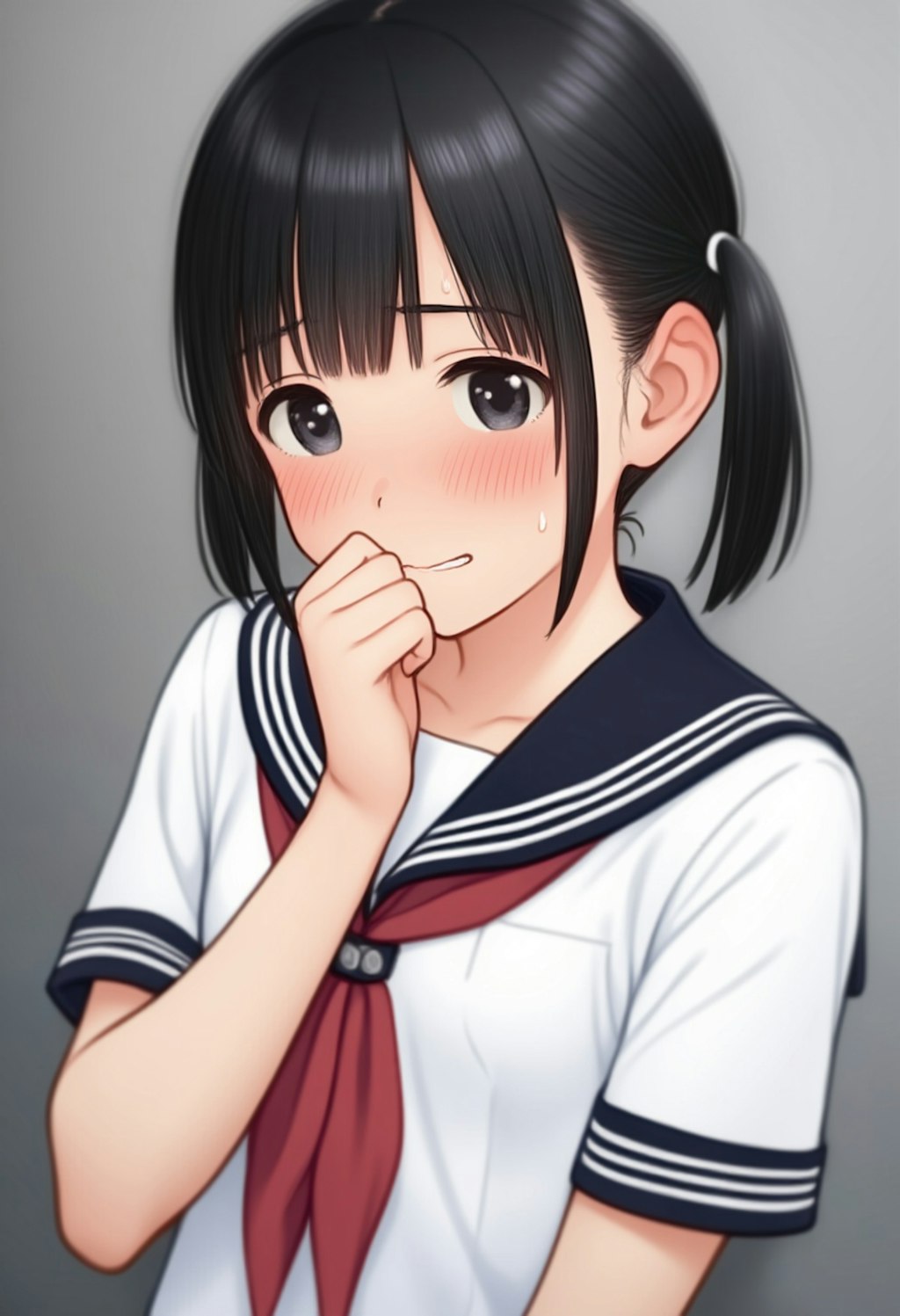 恥じらう仕草 セーラー服