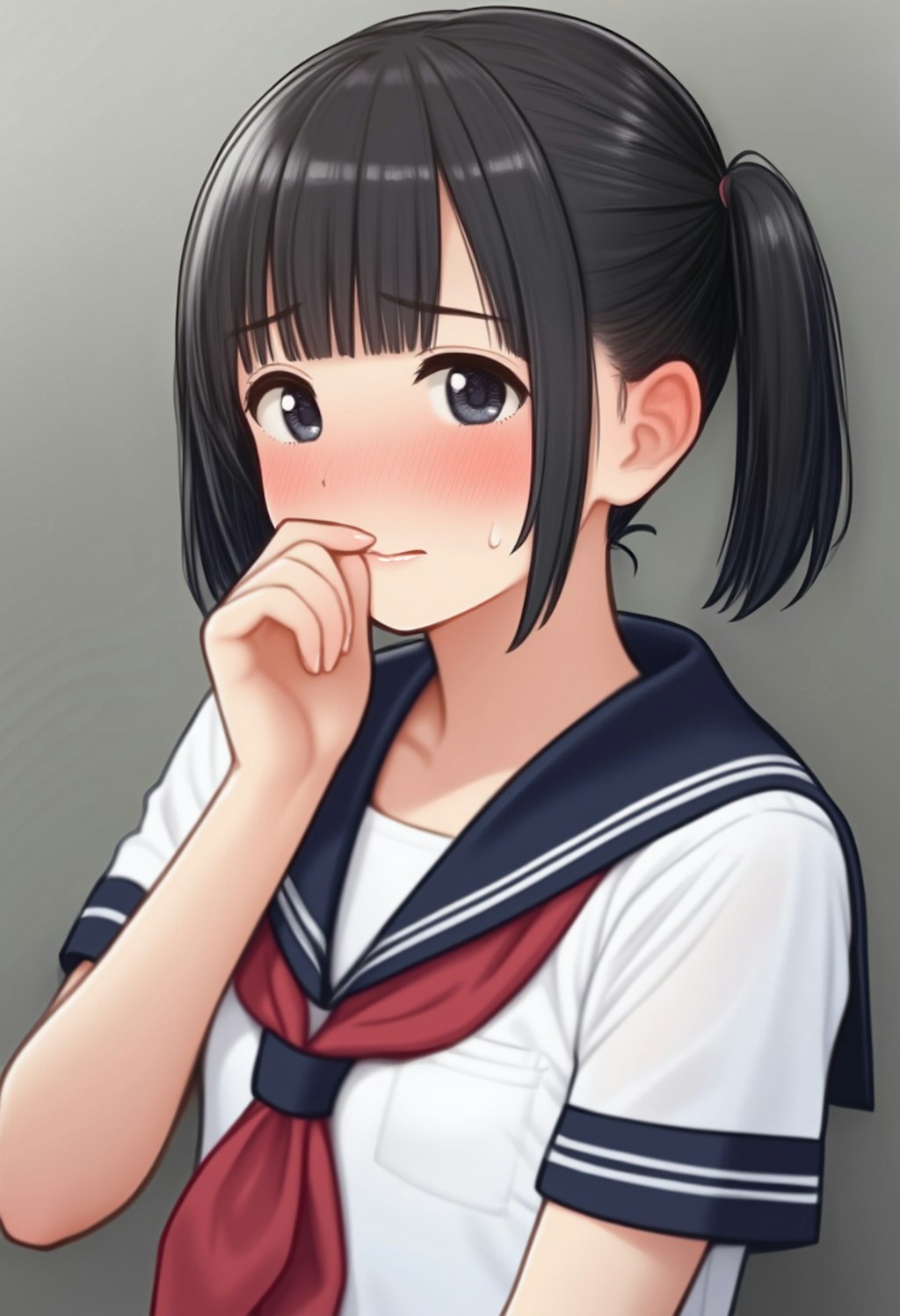 恥じらう仕草 セーラー服
