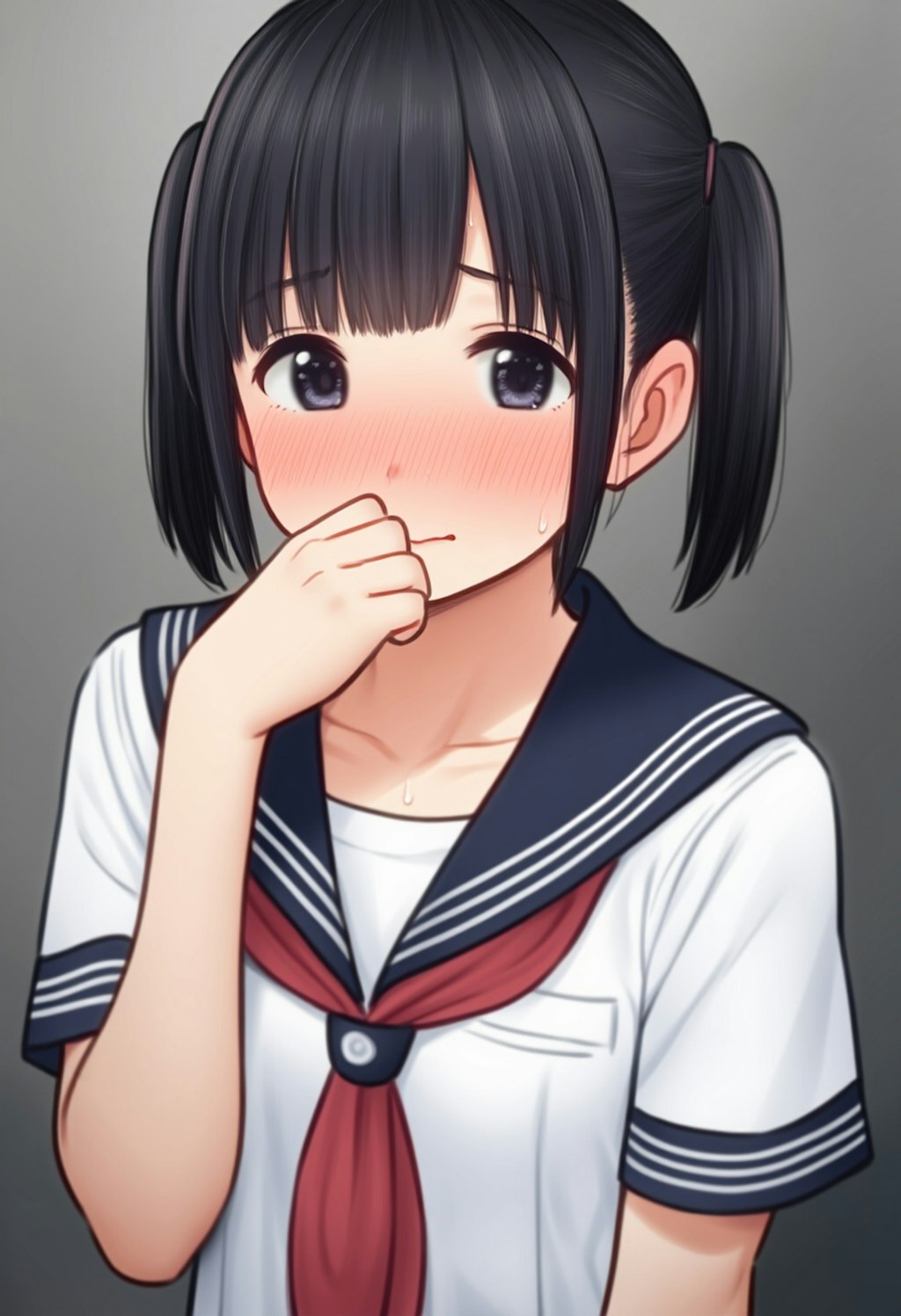 恥じらう仕草 セーラー服