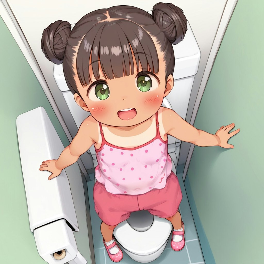 トイレでぶっかけいたずら