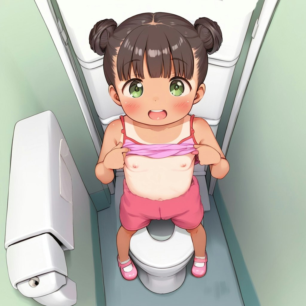 トイレでぶっかけいたずら