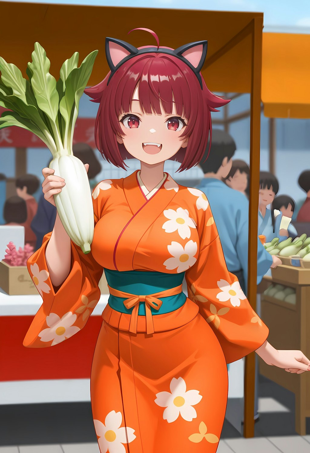 八百屋の看板娘にゃ🥕