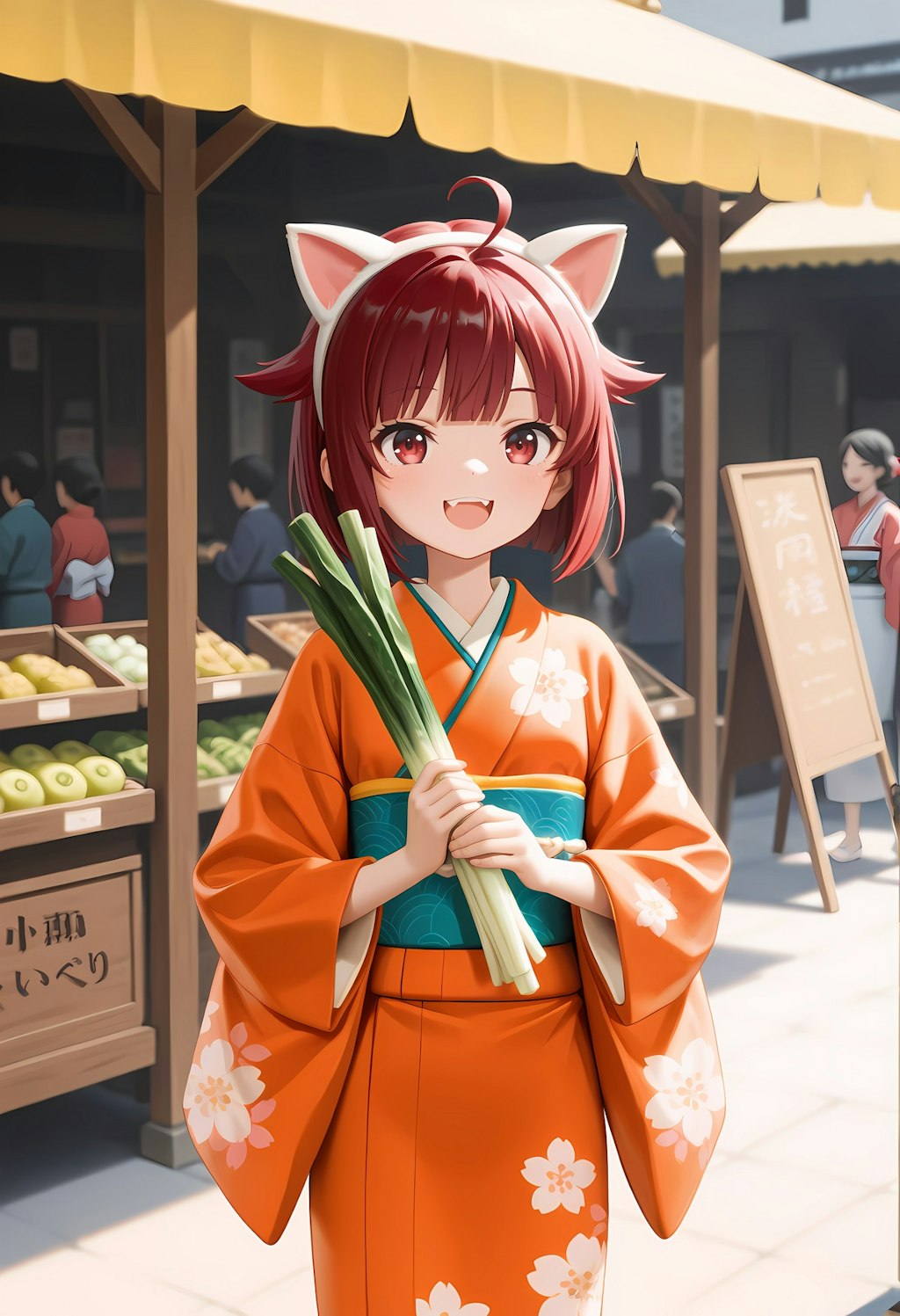 八百屋の看板娘にゃ🥕