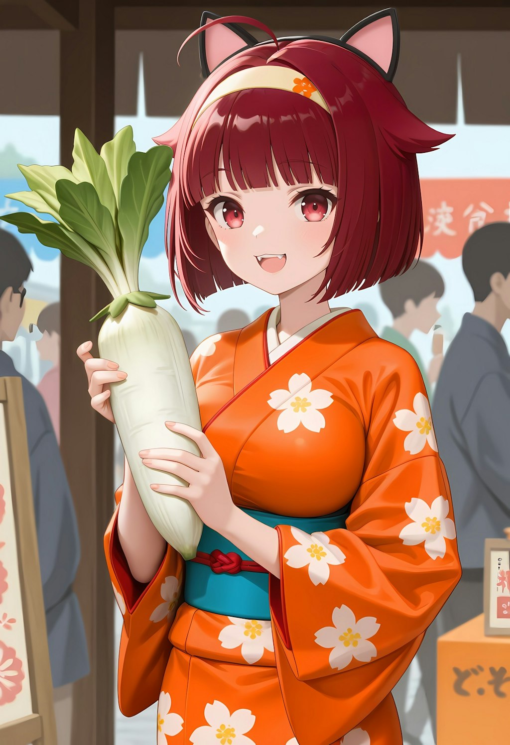 八百屋の看板娘にゃ🥕