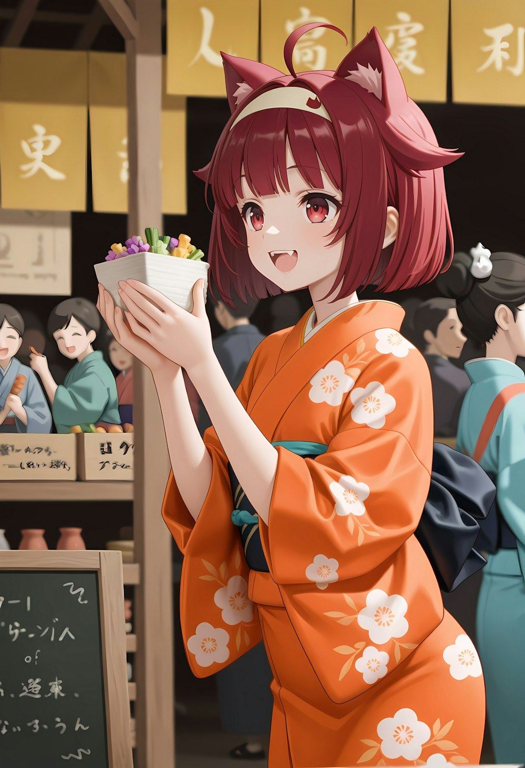 八百屋の看板娘にゃ🥕