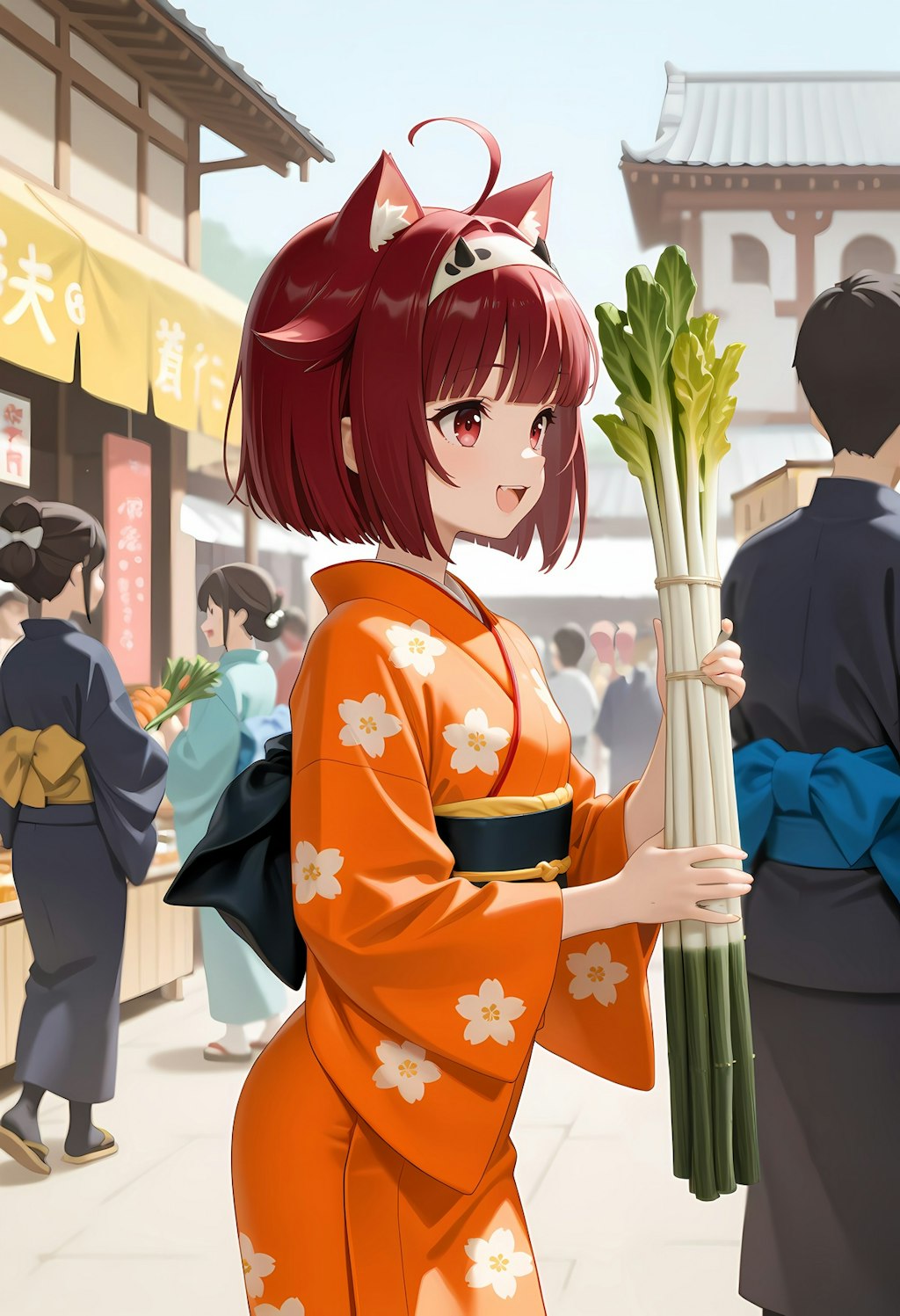 八百屋の看板娘にゃ🥕