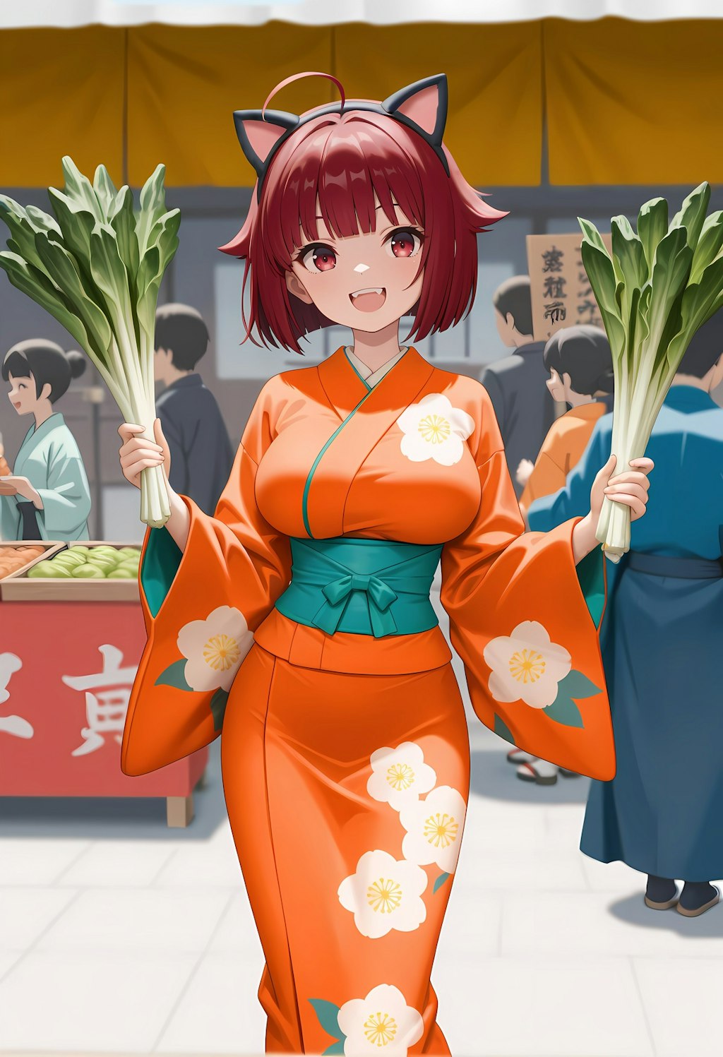 八百屋の看板娘にゃ🥕