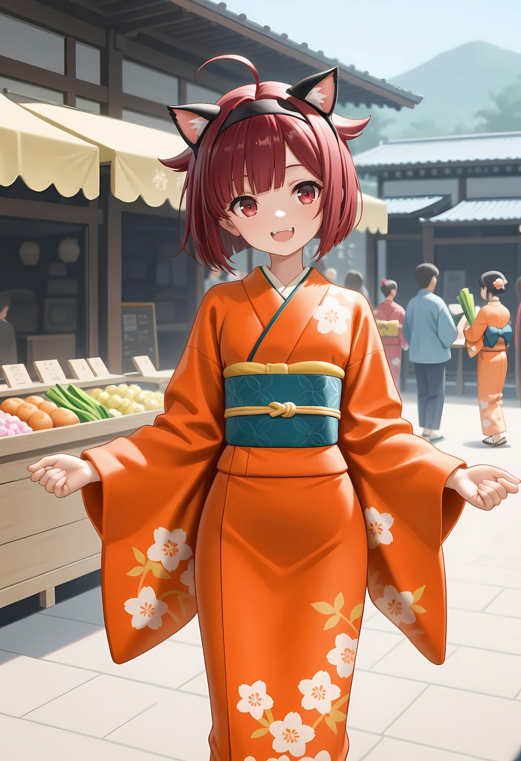 八百屋の看板娘にゃ🥕