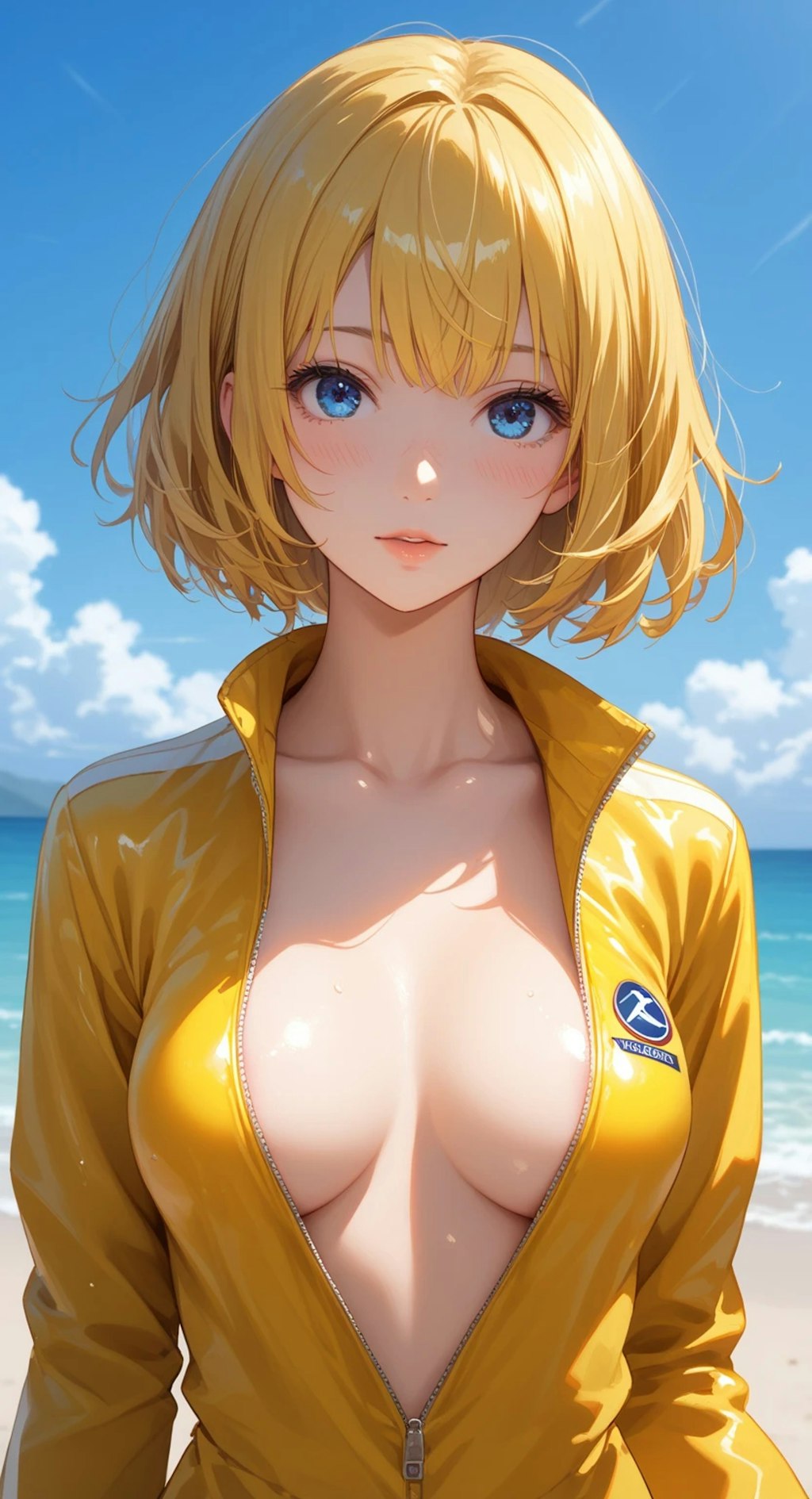 黄色　ウェットスーツ
