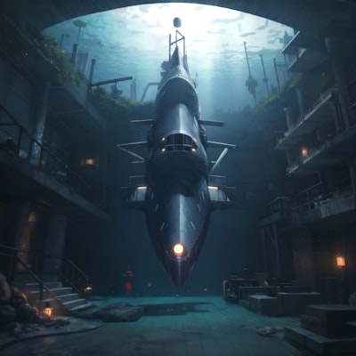 潜水艇の隠れ家