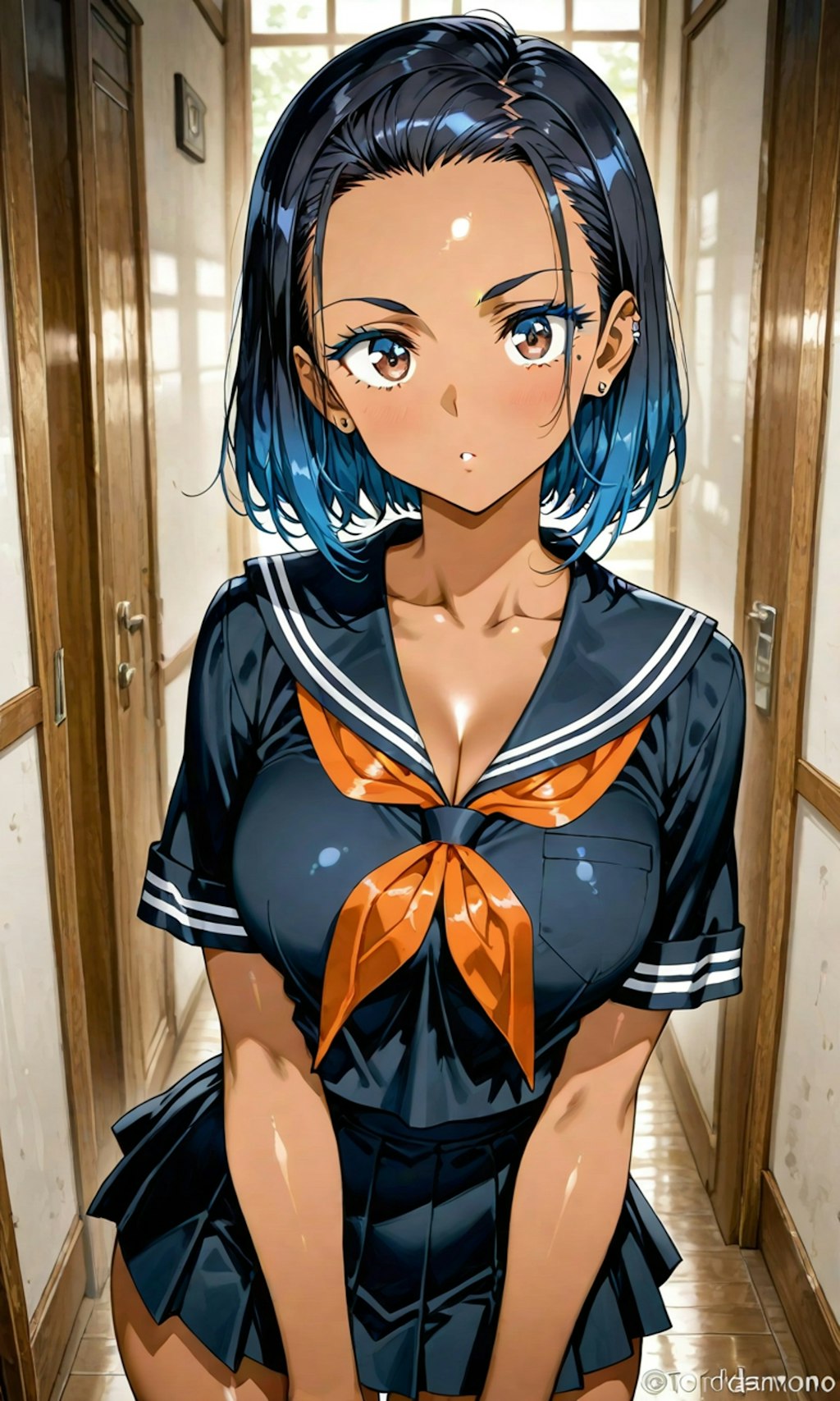 黒髪黒セーラー黒ギャルを目指して