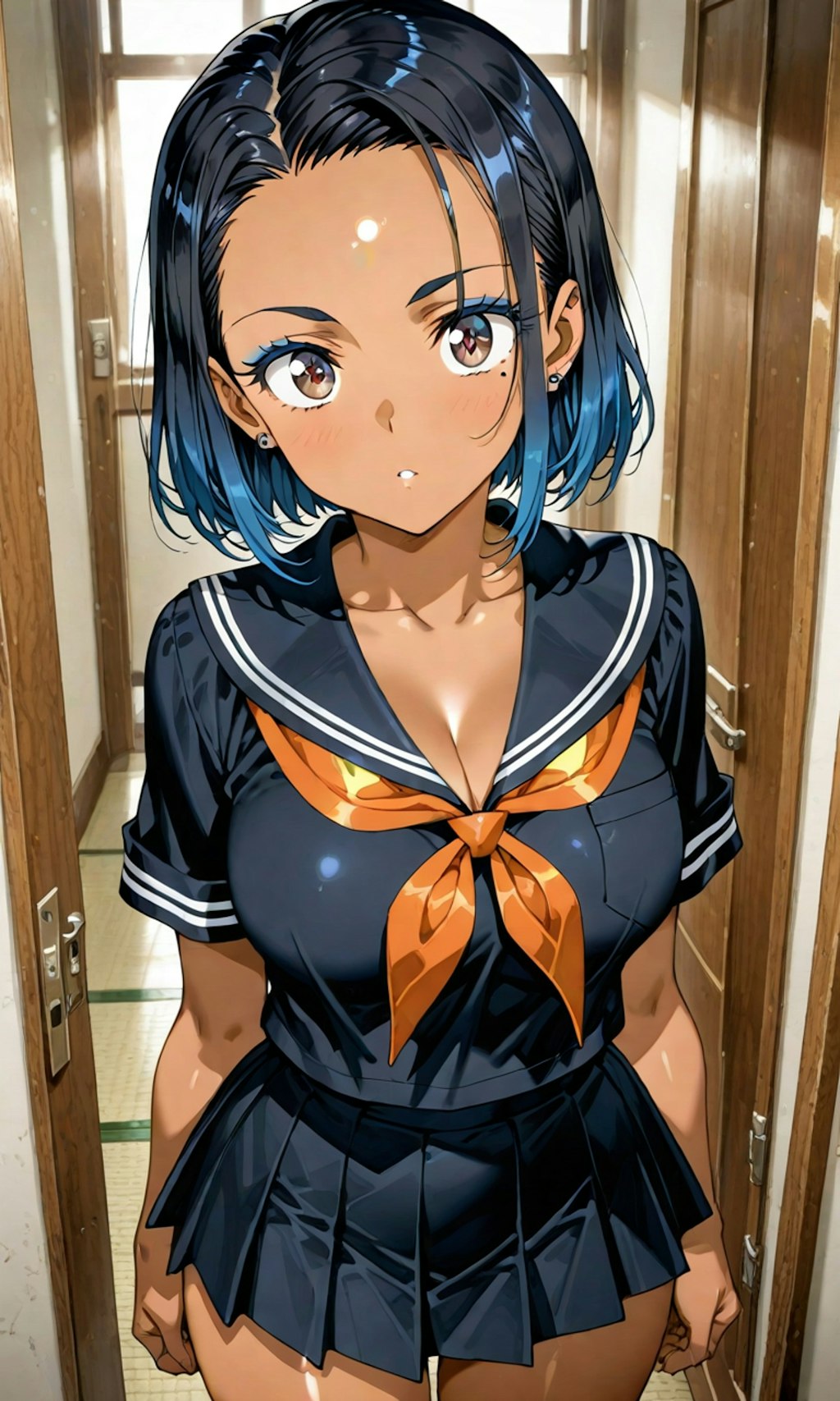 黒髪黒セーラー黒ギャルを目指して