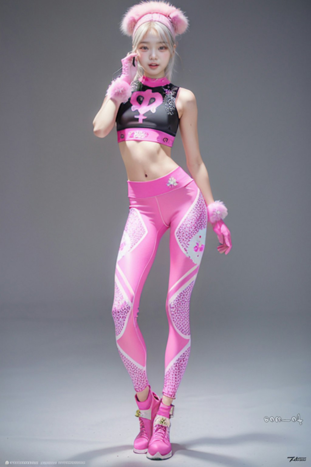 AI art - (( ピンクのレギンス  )) Pink leggings