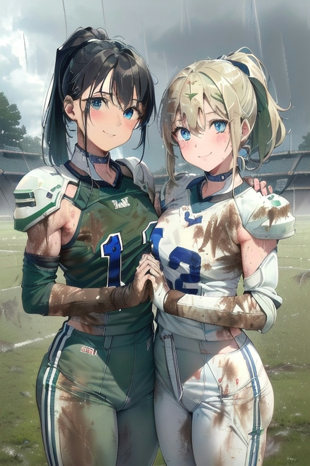 🏈泥まみれの女子アメフト 64