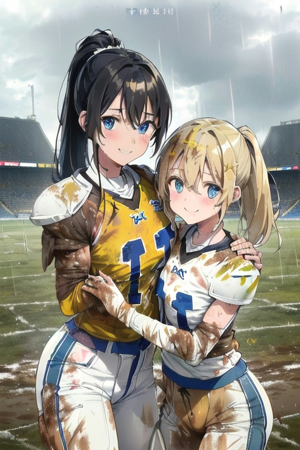 🏈泥まみれの女子アメフト 64