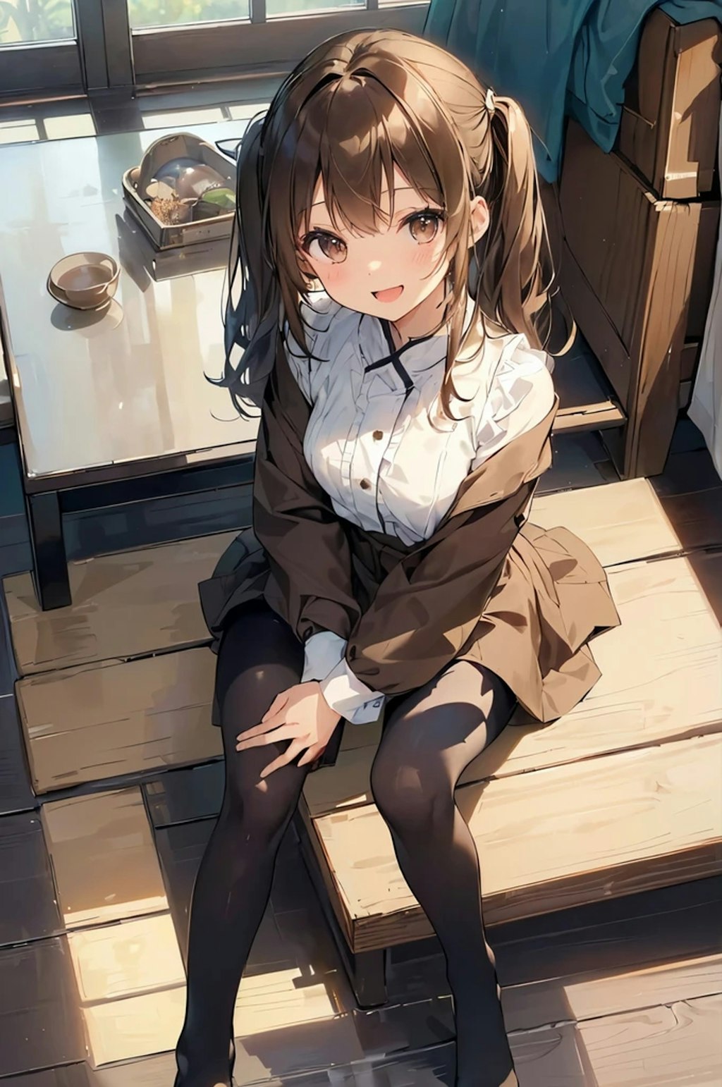 黒タイツの女の子